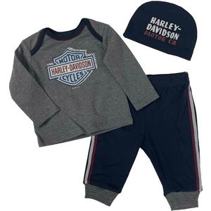 NEW Harley Davidson | Infant 3-Piece Outfit (3-6 Months)
